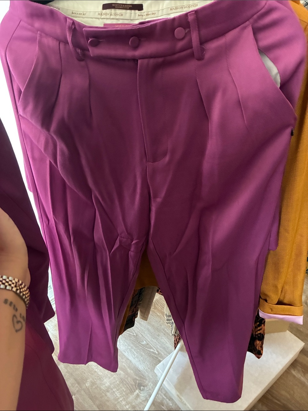XS Scotch & Soda C’est Si Bon Pants Magenta Trousers (part of set)